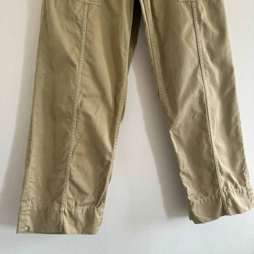 A.L.C Augusta belted paper bag waist straight cropped pants - Picture 7 of 10